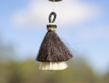 Black and White Horsehair Keyring #2