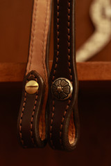 Single Ear Headstall w/ Oval Brooks Buckle - Dark Oil #30