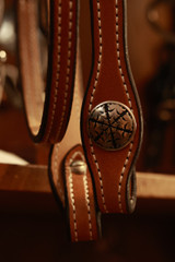 Headstall w/ JWP  Gallup Conchos - Light Oil #24