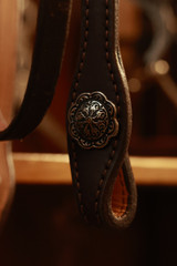 Headstall w/ JWP Scroll Conchos & Buckles - Dark Oil #23