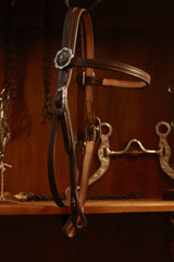 Headstall w/ JWP Scroll Conchos & Buckles - Dark Oil