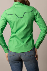 Kimes Ranch Logo Horn Blouse - Kelly Green