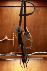 Single Ear Headstall w/ Brooks Buckles, tie ends - KT22F