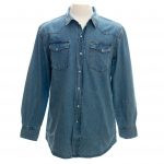 Western Shirt Denim w/ Pearl Snaps 