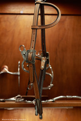 Single Ear Headstall w/ Brooks & spoon ends - Tan KT60C