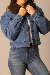 Leela Jacket, Light Wash Indigo - Medium