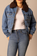 Leela Jacket, Light Wash Indigo - Medium