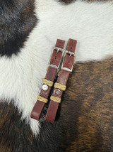 Rein Connectors - Latigo w/Rawhide Buttons & Buckles