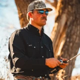GameGuard Stockyard Long Sleeve Shirt w/ Pearl Snaps - Black