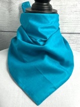 Solid Turquoise Cotton Voile Bandana