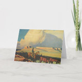 Vintage Western, Open Range Greeting Card - Folded