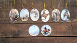 Vintage Cowboys, The Pay Stage - Oval Ceramic Tree Decoration