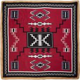 Wyoming Silk Aztec Wild Rag - Maroon/Black