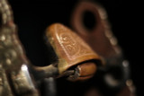Santa Barbara Cheek Bit w/chains - Patina 5"