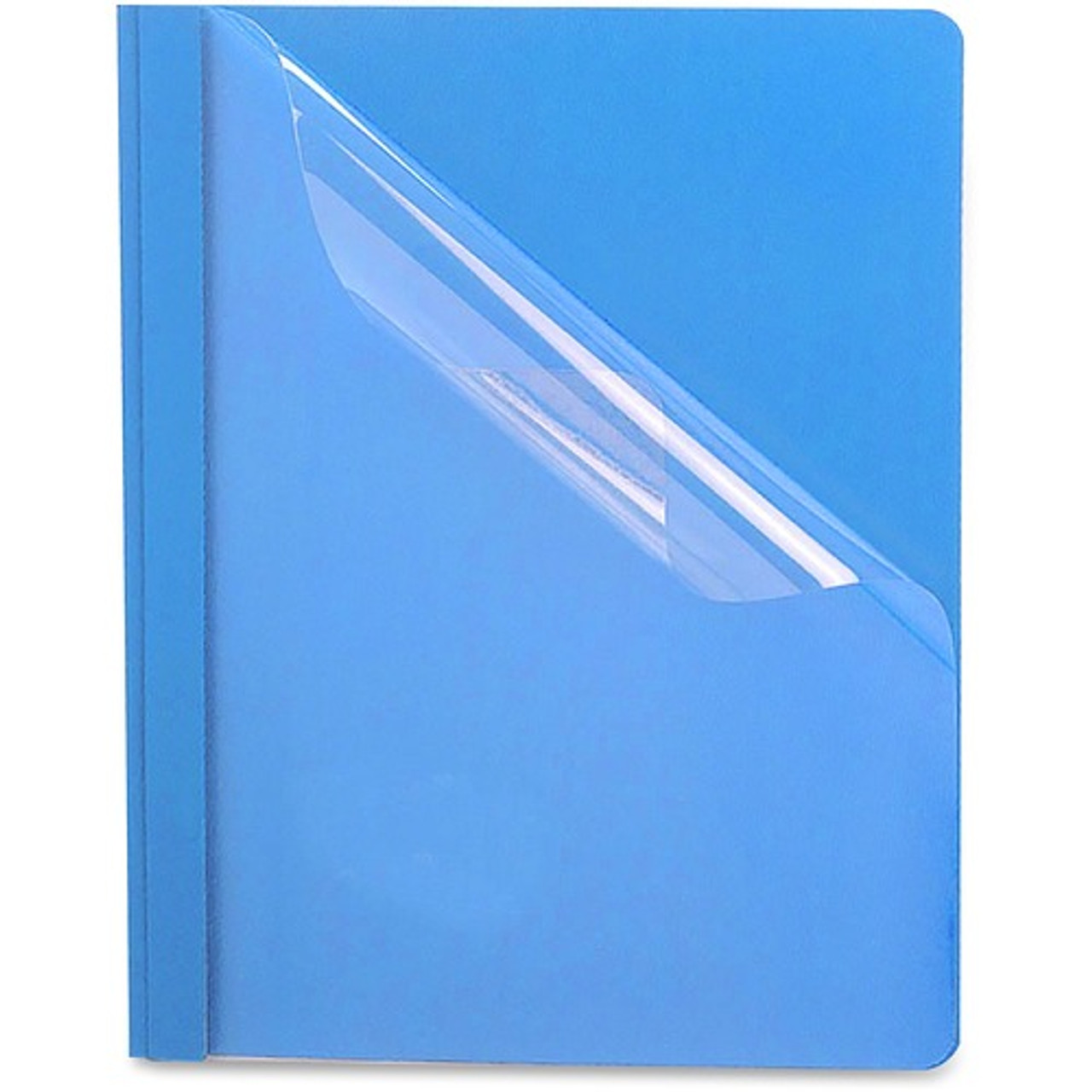 Clear Front Folder (BLUE) - PAPER BACK - Bethel Superstore