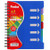 NOTEBOOKS, 5 TAB, PP COVER, A5, O-RINGS, ASST. COLORS, HOMEWORK DIARY