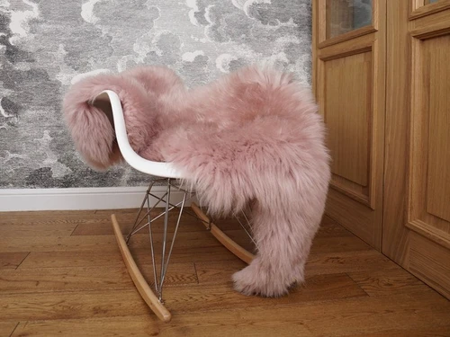 pink sheepskin rug