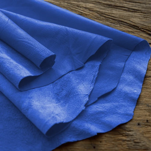 blue leather hide