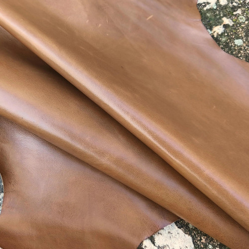Tan brown full grain veg tan kangaroo leather hide – Leather Hub