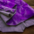 purple tie-dye goatskin leather