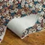 Chrome tanned sheepskin leather with flower print – decorative soft leather for crafts and bags