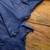 perforated navy blue leather
