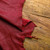 perforated diamond red leather