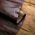 rich brown croc embossed leather