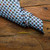 hand made blue woven leather