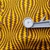 handmade yellow and brown woven leather