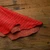 red laser cut leather