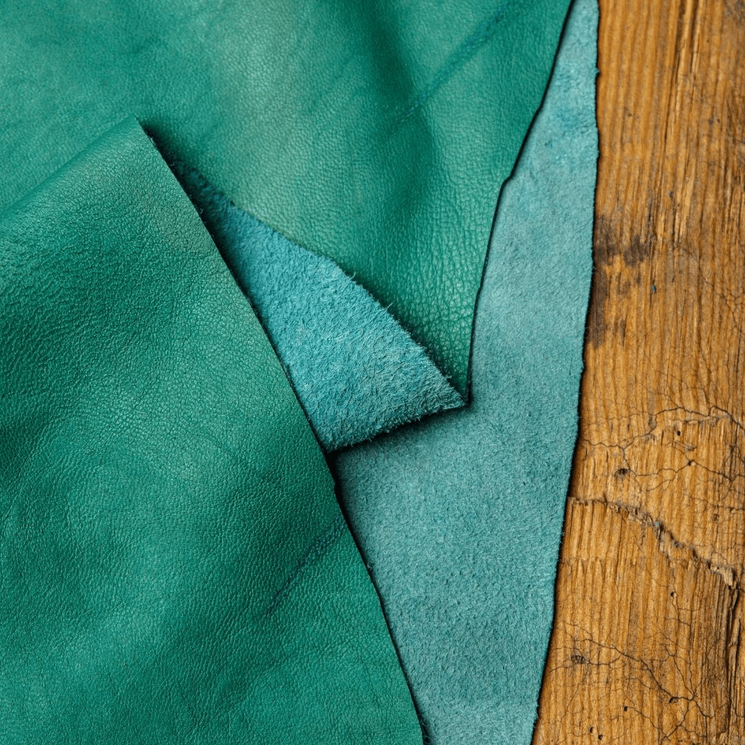 green leather hides
