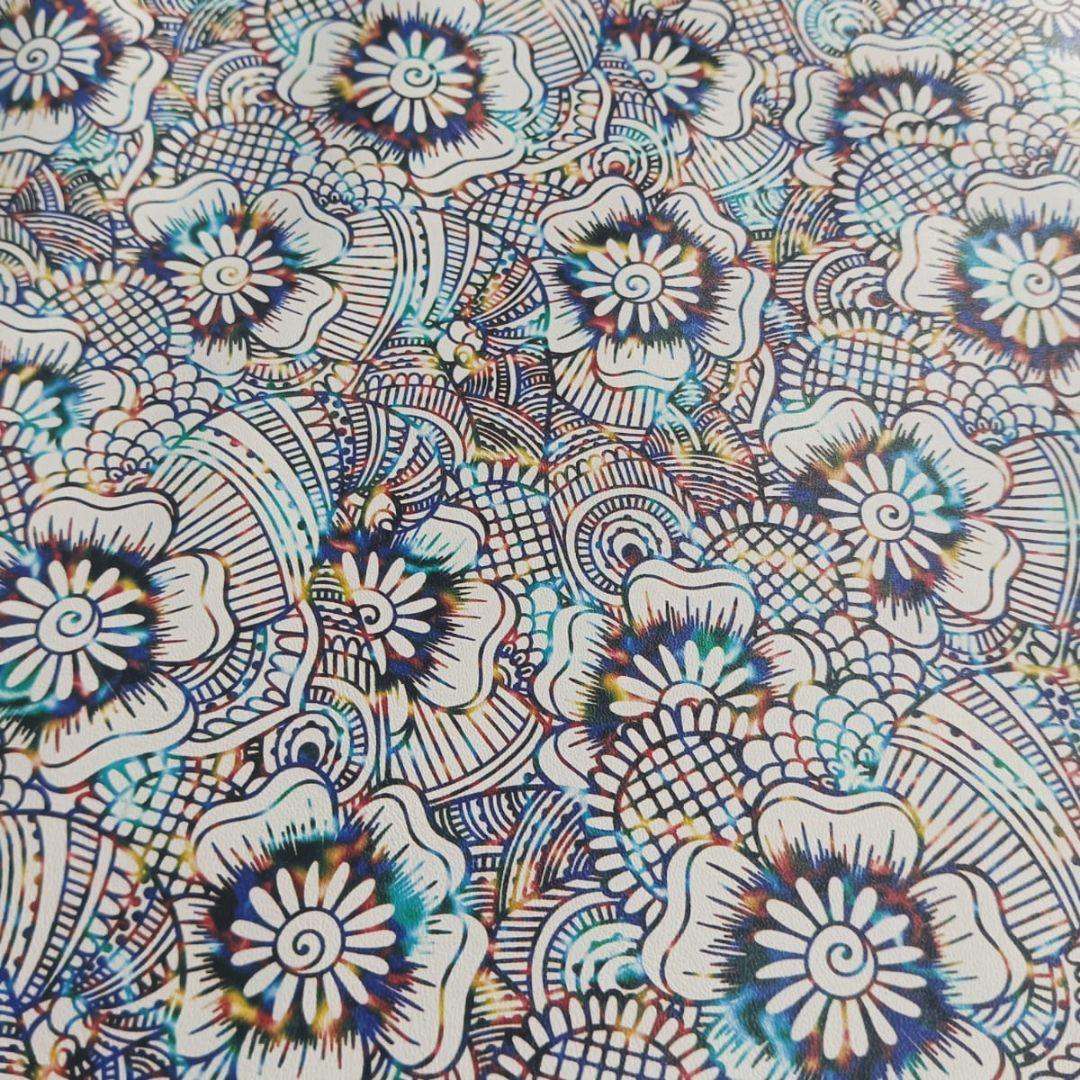 Floral printed goat skin – lightweight leather for accessories and designer goods