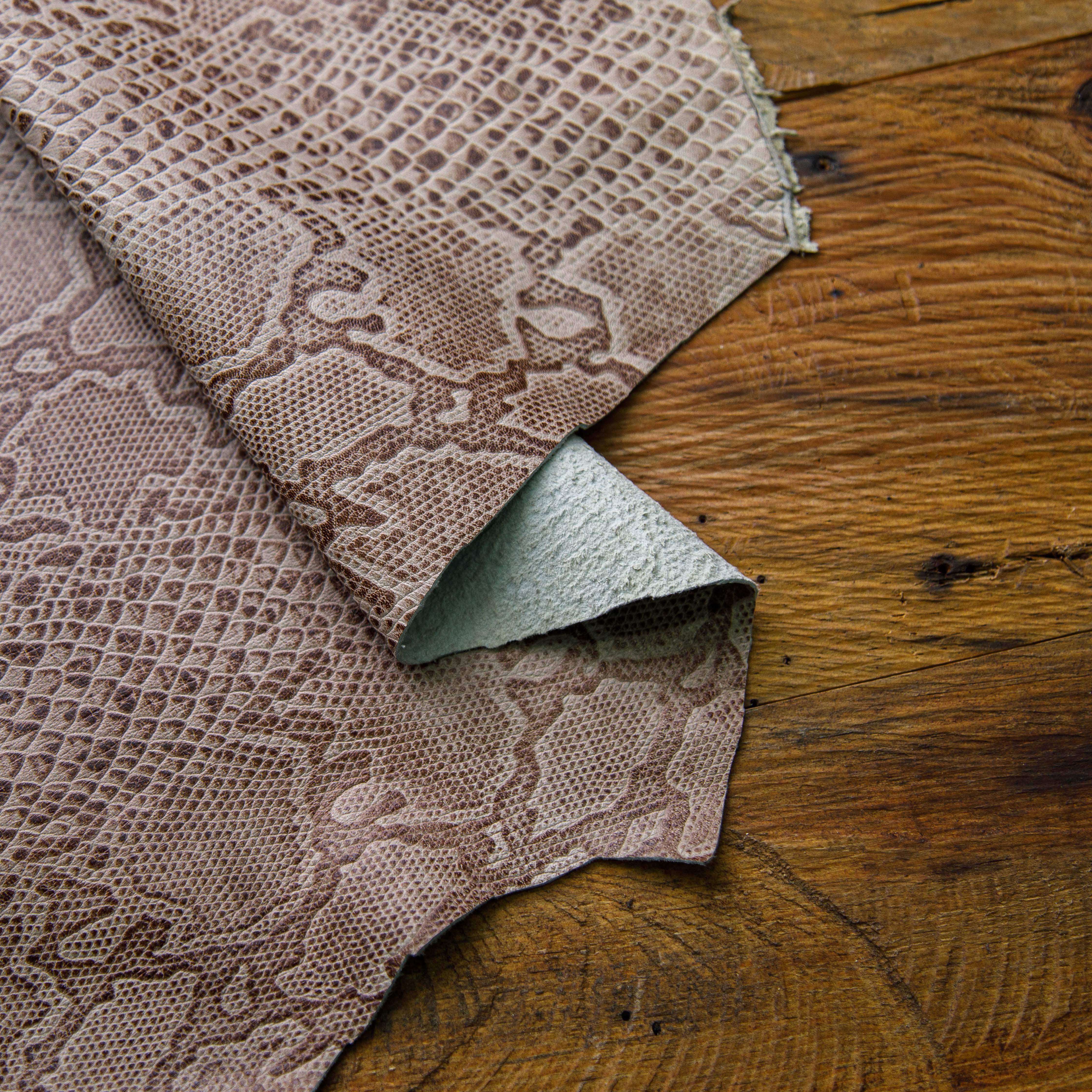 light brown snake leather