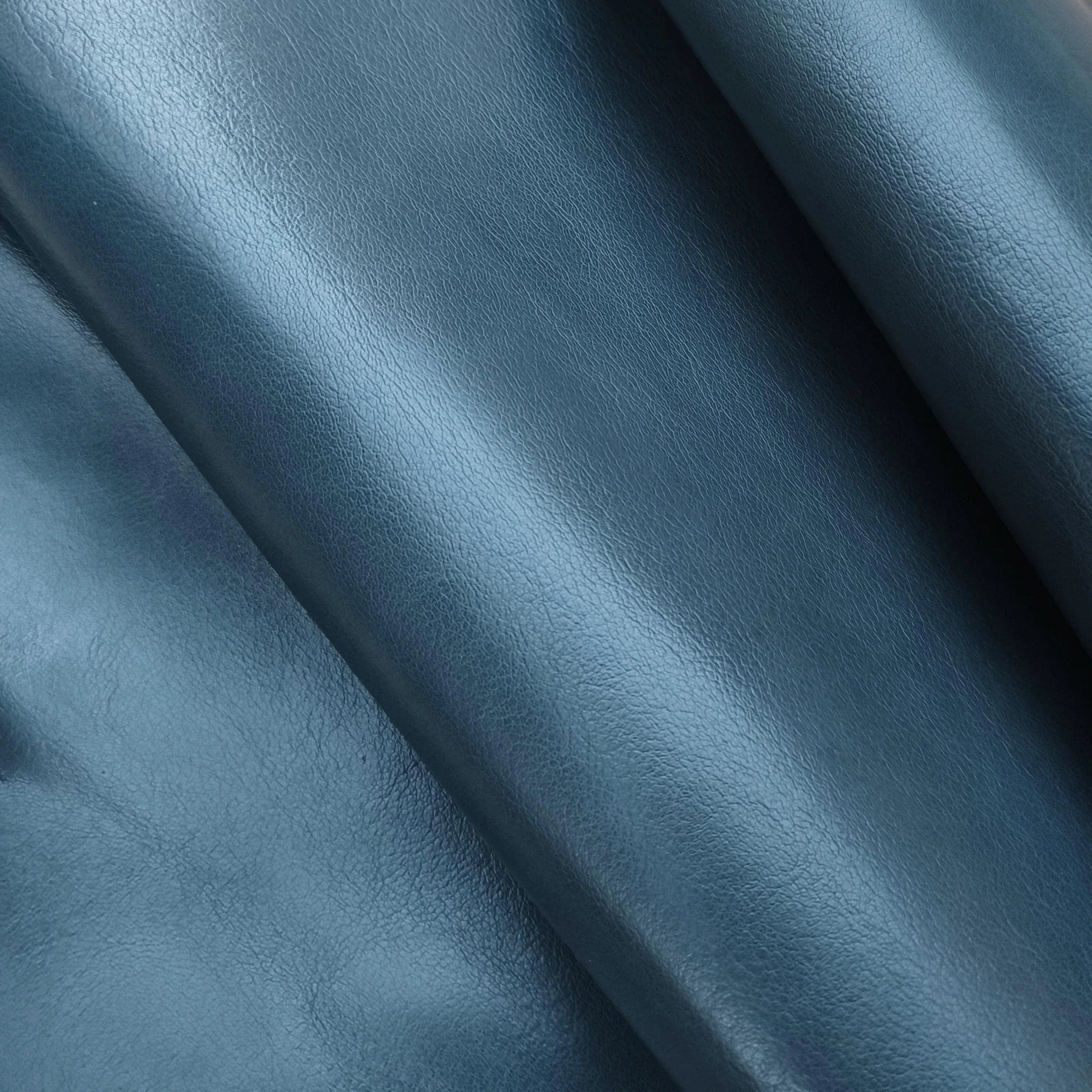 Petrol blue full grain veg tan kangaroo leather hide – Leather Hub
