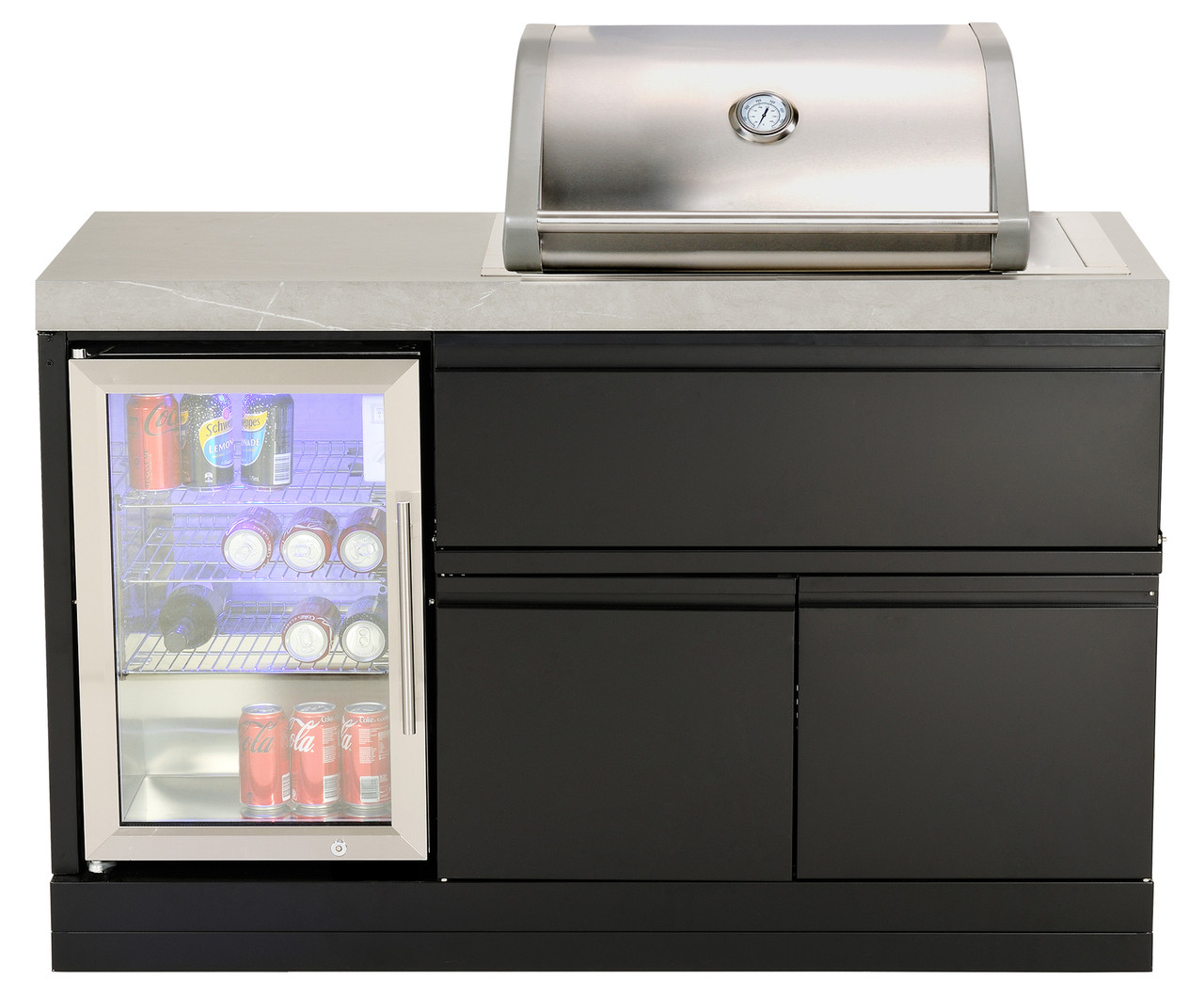 Crossray Compact 2 Burner Gas BBQ Kitchen with Fridge TC2KMK1