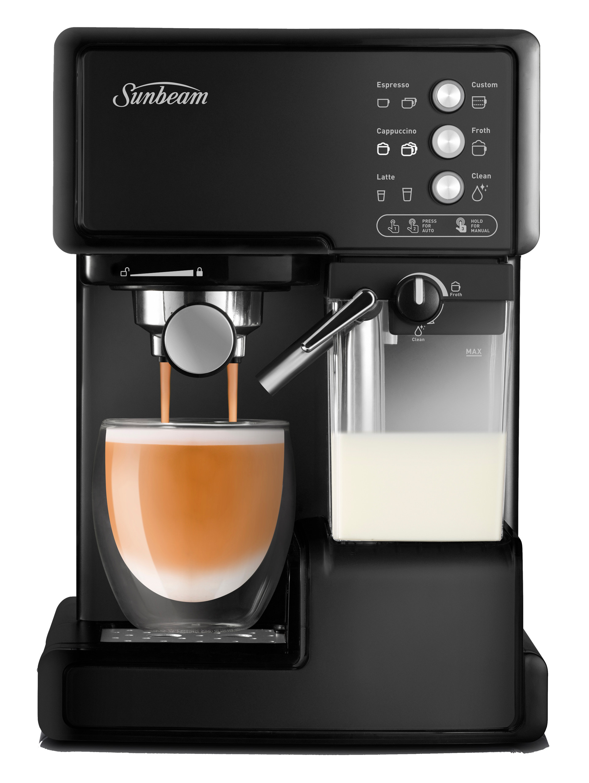Sunbeam Cafe Barista Coffee Machine Black Magness Benrow