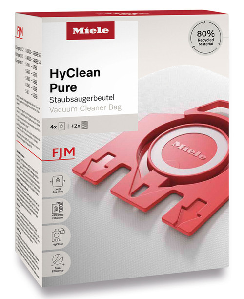Miele FJM HyClean Pure Vacuum Cleaner Bags – Genuine Replacement Dustbags Miele FJM HyClean Pure Vacuum Cleaner Bags – Genuine Replacement Dustbags