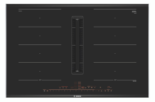 Bosch PXX875D67E Induction Cooktop with Integrated Ventilation | 4-Zone Flex Design