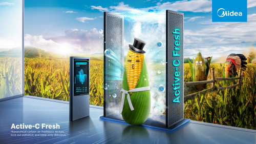 Midea MDRT346MTF28AP 236L Top Mount Refrigerator – Compact Fridge Freezer