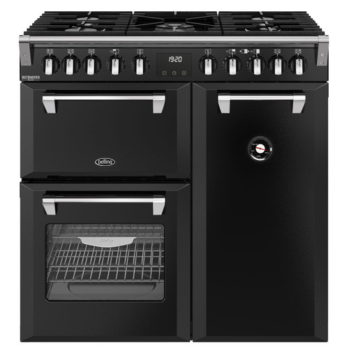 Belling BRDX90DFBL Richmond Deluxe 90cm Dual Fuel Range Cooker