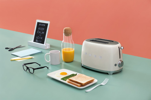 Smeg TSF01CRAU 50’s Style 2 Slice Toaster Cream