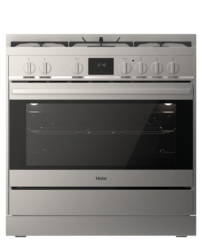 Haier HOR90S11MSX2 90cm Freestanding Gas Cooker | Air Fry | Steam Assist | Stainless Steel