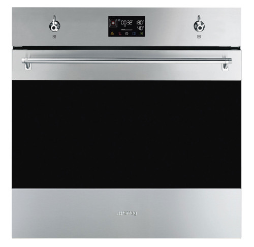 Smeg Classic 60cm Built-In Combi Steam Pyrolytic Oven | SOPA6302S2PX