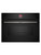 Bosch Series 8, Built-in compact oven with microwave function, 60 x 45 cm, Black