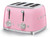 Smeg 50's Style 4 Slice Toaster Pink