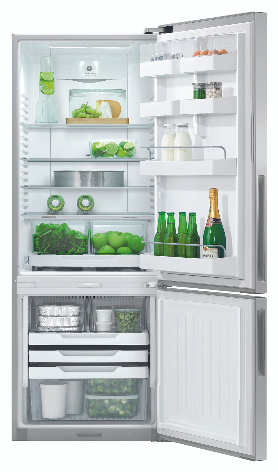 Fisher & Paykel 380L Bottom Mount Stainless Steel Refrigerator