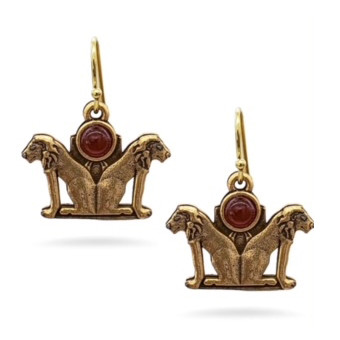 DOUBLE LION GOLD EARRINGS