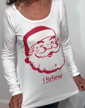 I Believe Super Soft Santa Tee