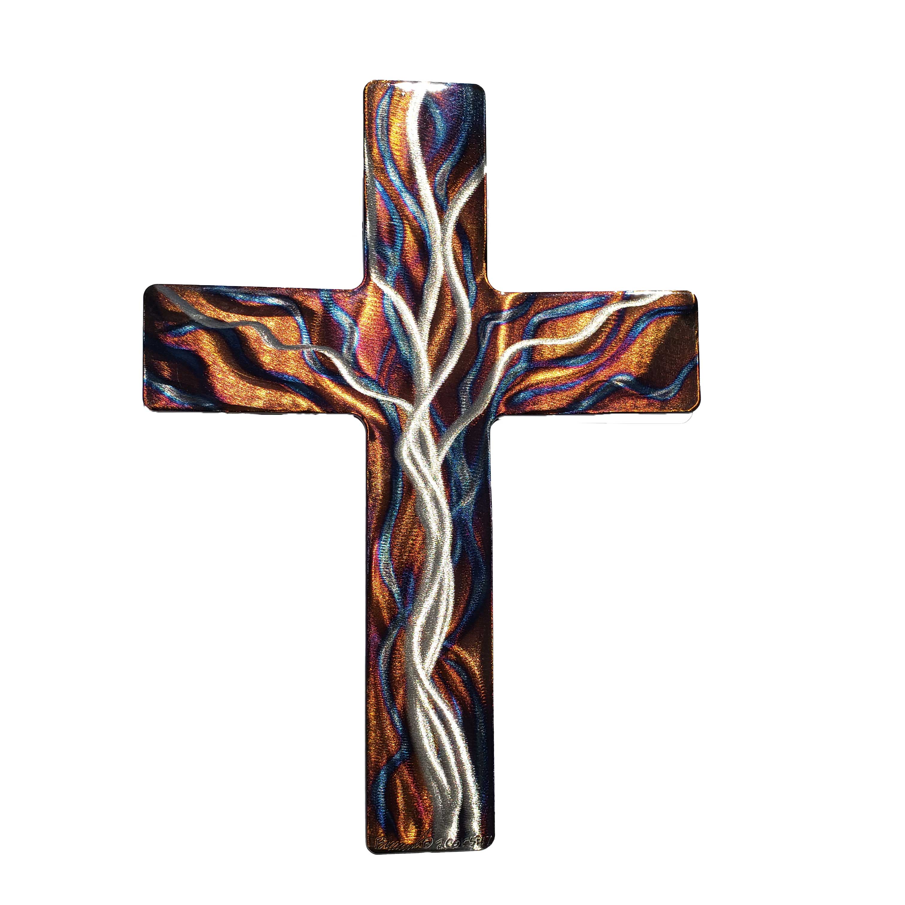 Flame-Painted Fire Cross by David Broussard